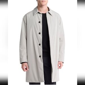 Calvin Klein Men's Light Gray Trench Coat